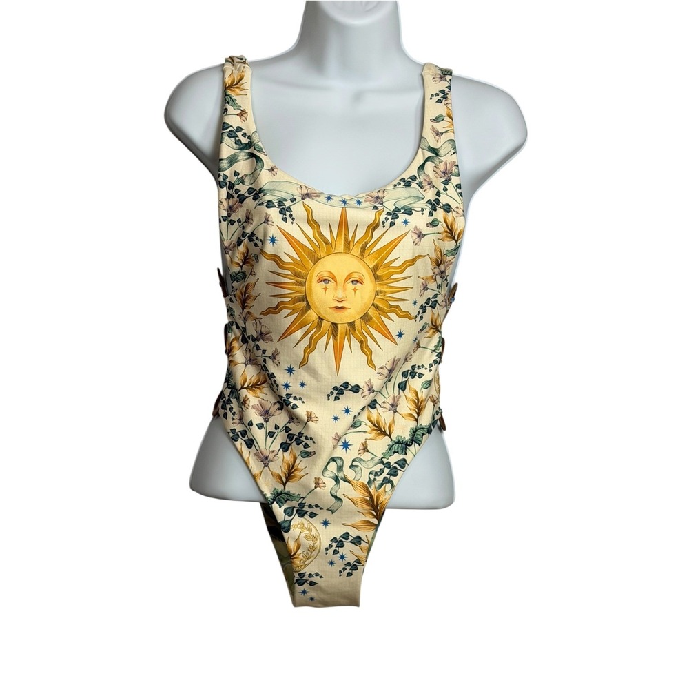Agua Bendita reversible Nader Yara One Piece Swimsuit Sun Floral Small - Picture 3 of 8